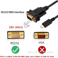 Customisierter RS232-Funktionstyp-C bis DP9-Kabel